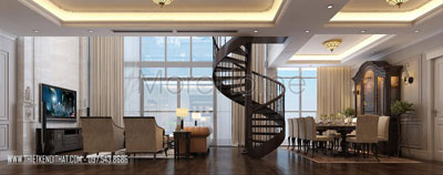  Thiết kế nội thất và thi công nội thất căn hộ chung cư duplex Mandarin Garden - Chị Lan