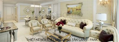Thiết kế căn hộ Vinhomes 2 phòng ngủ  - phong cách Tân Cổ Điển