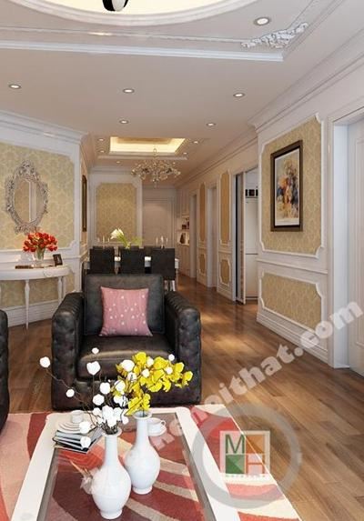 Thiết kế nội thất chung cư tân cổ điển tại TimesCity  - chị Trang