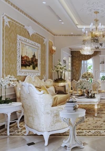 Tham khảo những mẫu thiết kế phòng khách tân cổ điển