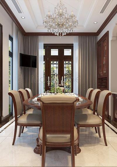 Thiết kế nội thất biệt thự tại thành phố Giao Lưu tân cổ điển