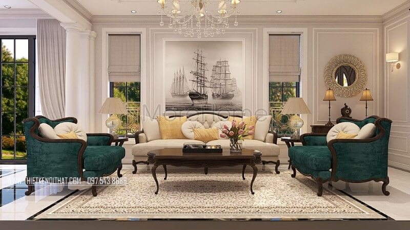 Mẫu sofa tân cổ điển đẹp