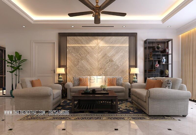 Trang trí phòng khách chung cư với mẫu sofa cao cấp sofa tân cổ điển