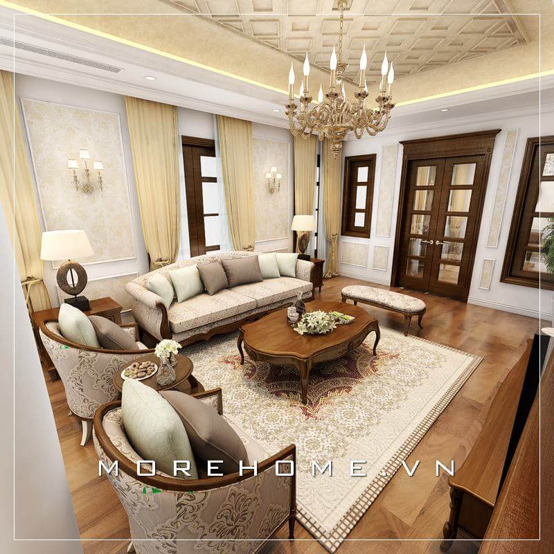 Mẫu sofa tân cổ điển đẹp, sang trọng